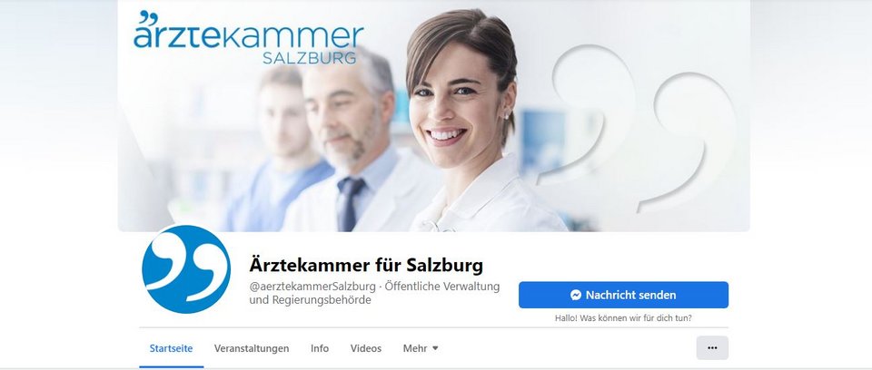 Ärztekammer Salzburg auf Facebook